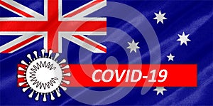 COVID-19 on Australia Flag