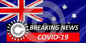 COVID-19 on Australia Flag