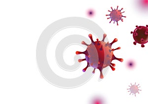 COVID-19 background, coronavirus outbreak, viral disease pandemic vector illustration