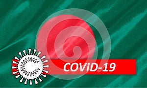 COVID-19 on Bangladesh Flag