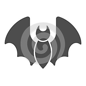 Covid-19 bat solid icon. Coronavirus infection spread symbol glyph style pictogram on white background. Contagious small