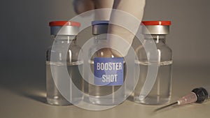 Covid-19 booster shot vaccine concept