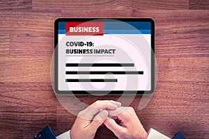 Covid-19 business impact news concept