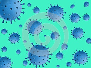 Covid-19 Corona Virus illustration for background