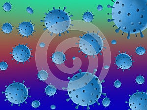 Covid-19 Corona Virus illustration for background