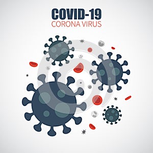 COVID-19 . Corona virus infected in blood stream . Cause of SARS , MERS COV and COVID-19 in human . In blood have red blood cells