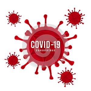 Covid-19, corona virus outbreak, viral disease, 3d Illustration .