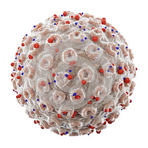 COVID-19 Corona virus with spike glycoprotein . Fine detailed cracked texture . White color isolated background . 3D render .