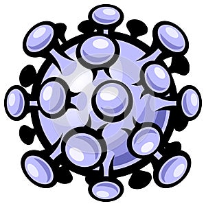 Covid-19 corona virus vector art graphic symbol isolated on white background
