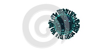 Covid-19, coronavirus, 3D virus render on background