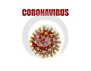 Covid-19. Coronavirus causes severe SARS. World Pandemic. illustration