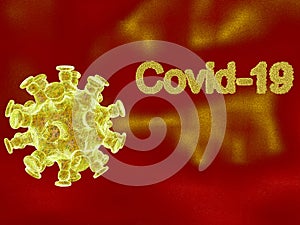 Covid-19 coronavirus cell - 3d rendering