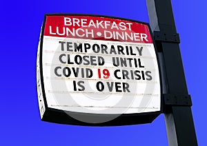 Covid -19 Coronavirus Closed Restaurant Dining Food Business Quarantine