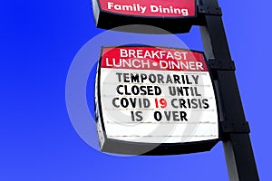 Covid -19 Coronavirus Closed Restaurant Dining Food Business Quarantine