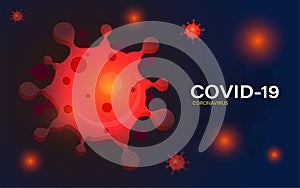 Covid-19 Coronavirus concept inscription typography design logo