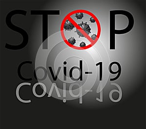 Covid-19 Coronavirus concept inscription typography design logo. World Health organization WHO introduced new official name for Co