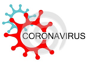 Covid-19 Coronavirus concept inscription typography design logo. World Health organization WHO introduced new official name sign