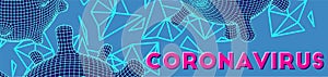 Covid-19 coronavirus futuristic banner design