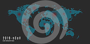 Covid-19 Coronavirus infection on the world map