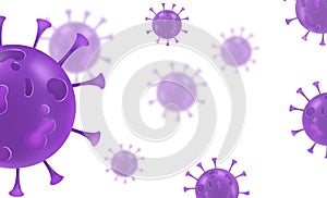 COVID-19 coronavirus  inscription on concept on white background, covid-19 test arrange by  medicine, virus infections prevention