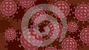 Covid-19 coronavirus macro closeup vector pattern