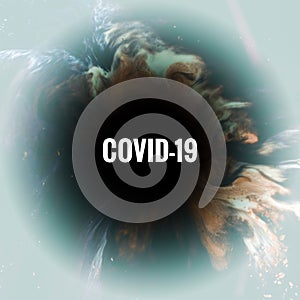 Covid-19 Coronavirus Outbreak Phsycodelic Colored Abstract Creative Background