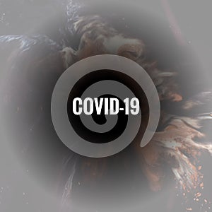 Covid-19 Coronavirus Outbreak Phsycodelic Colored Abstract Creative Background