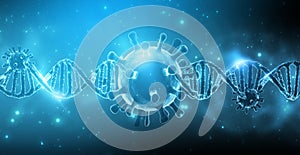 Covid-19, coronavirus outbreak, virus floating in a cellular environment, coronaviruses influenza background, viral disease epidem