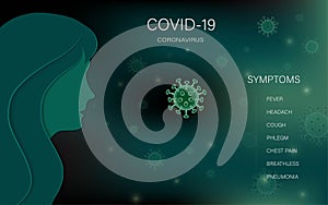 Covid-19 coronavirus outbreaking and pandemic medical health risk concept