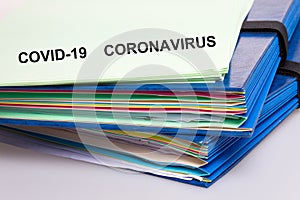 Covid-19 Coronavirus paper file and scientific document of covid 19 Corona virus