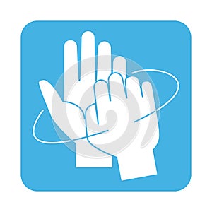 Covid 19 coronavirus prevention correct hand washing process block style icon