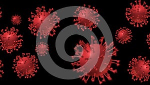 Covid-19 coronavirus seamless loop animation element on transparence alpha background