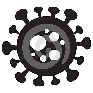 Covid-19 coronavirus silhouette vector symbol