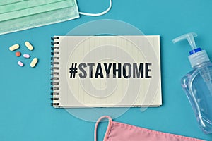 covid-19 coronavirus `STAY HOME / STAY AT HOME`