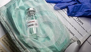 Covid-19 Coronavirus vaccine in a hospital,