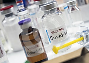 Covid-19 Coronavirus vaccine in a hospital