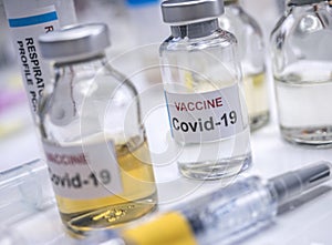 Covid-19 Coronavirus vaccine in a hospital