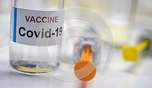 Covid-19 Coronavirus vaccine in a hospital