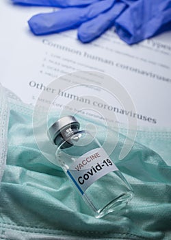 Covid-19 Coronavirus vaccine in a hospital