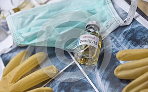 Covid-19 Coronavirus vaccine in a hospital