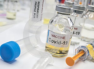 Covid-19 Coronavirus vaccine in a hospital