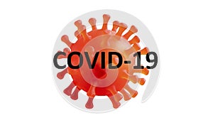 Covid-19 Coronavirus and virus 3d animation