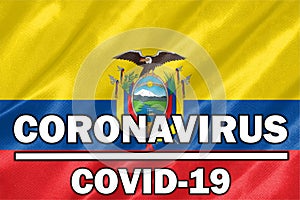 COVID-19 on Ecuador Flag