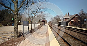 COVID-19 Empty Train Station Platform