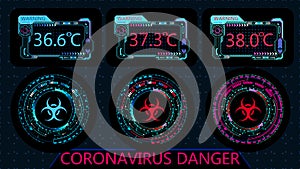 Covid-19. Graphic diagnostics. Coronavirus causes severe SARS. World pandemic. illustration