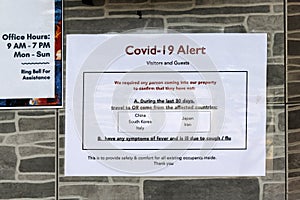 Covid-19 Guesthouse Alert Restriction Notice