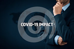 Covid-19 impact on global business concept