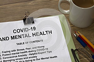 Covid-19 and mental health concept