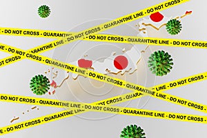 Covid-19 middle East respiratory syndrome coronavirus. Coronovirus infection from China. 3d render