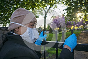 Covid-19 Mourner Outside Cemetery Unable to Attend Loved Ones Funeral